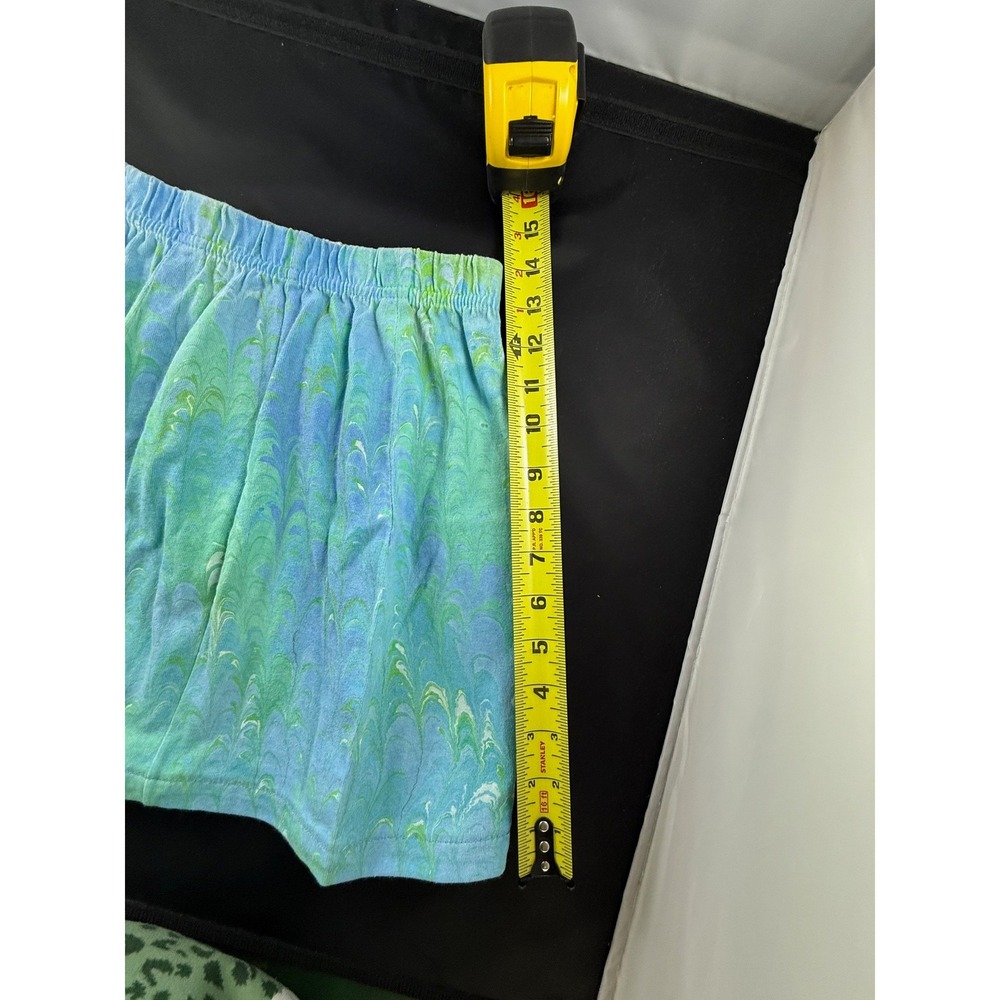 Shirleighs Marbled Art Kids Skirt Blue Green Cotton Handmade Small USA Made - Picture 6 of 9